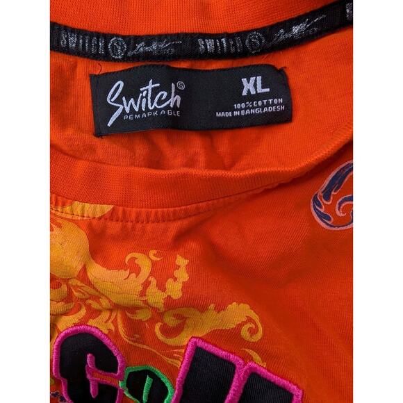 Switch Remarkable Make It Count Graphic Tee Shirt Sz XL Orange Multicolor - Picture 5 of 7